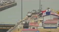 Panamanian flag waving at Miraflores Locks, Panama 4k or 4k+ Resolution