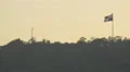 Panamanian flag waving at sunset 4k or 4k+ Resolution
