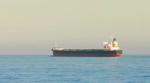 Panamax Bulk Carrier Ship Underway Stock Footage