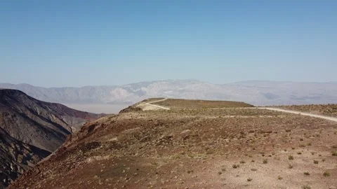 Panamint Mountain Range Drone View Stock Footage 136908221