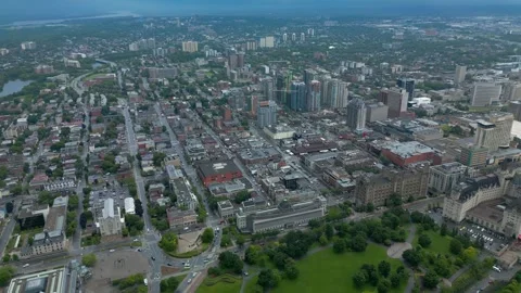 Panaramic Ottawa from Rideau Canal Locks summer day to Majors Hill Park and Video stock 329583392