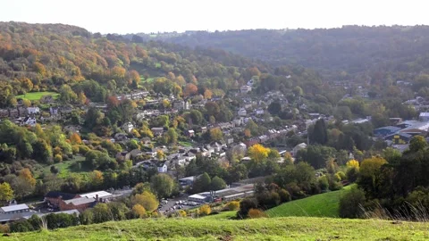 Panaramic view from Minchinhampton Common Stock Footage 321461175