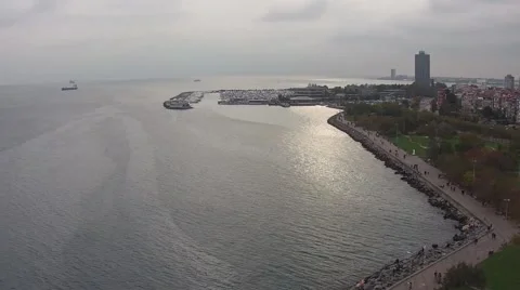Panaromic View of Ships Stock Footage 43153901