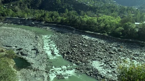 Panaromic view of small water channel at Mandi Distt Near IIT Kamand himacha 動画素材 336775126