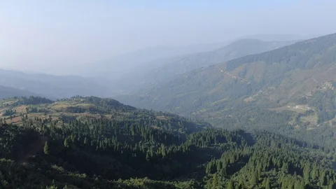 A panaromic view of a valley, 4K Stock Footage 100905867