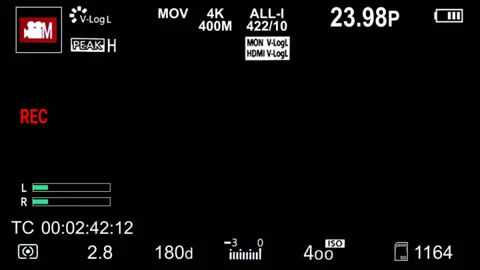 Panasonic Camera On Screen Display Overlays Stock Footage 105805953