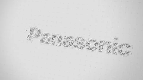 Panasonic logo being made with many numbers. Digital business conceptual Stock Illustration