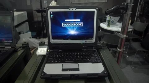 Panasonic though book showcased Video stock 258403415