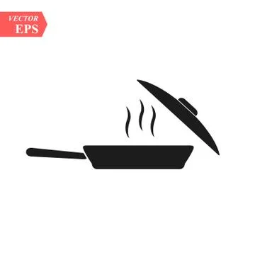 Pan,boil vector icon.kitchen tool symbol isolated for web and mobile app Stock Illustration