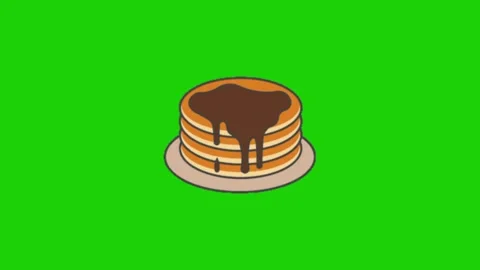 Pancake animation on green screen background Vidéo 332997330