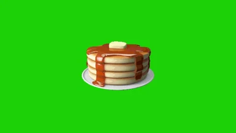 Pancake animation on green screen background Stock-Footage 332997363