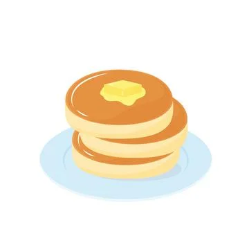Pancake breakfast dish Stock Illustration