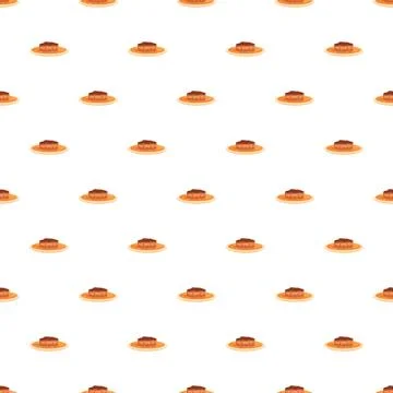 Pancake breakfast food seamless pattern design 库存插图