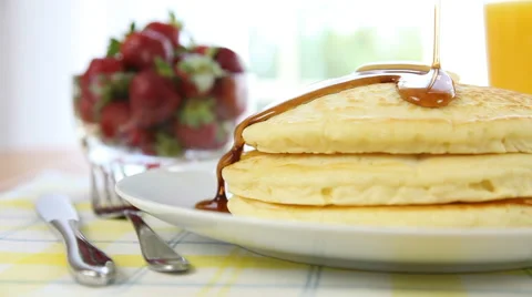 Pancake Breakfast Stock Footage 43353994