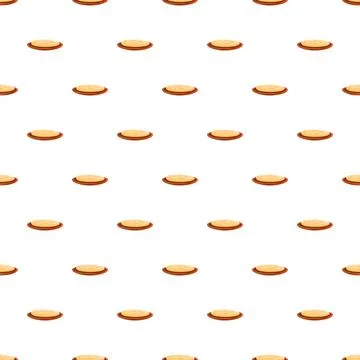 Pancake breakfast seamless pattern vector background Stock Illustration