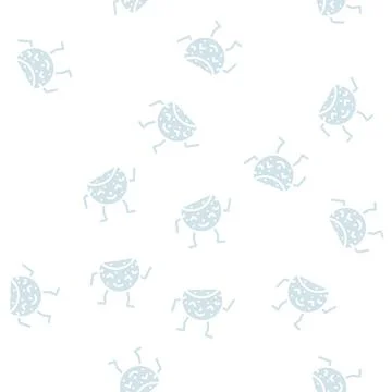 Pancake dessert character glyph vector seamless pattern Stock Illustration