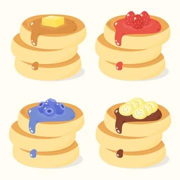 Pancake dessert dish Stock Illustration
