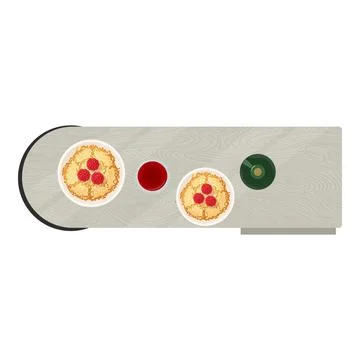 Pancake dessert icon isometric vector. Pancake with raspberry on dining table イラスト素材