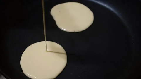 Pancake dough Video stock 145635049