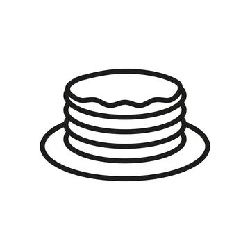 Pancake food beverage icon vector basic design simple and modern Stock Illustration