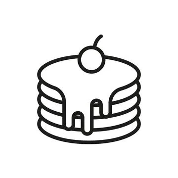 Pancake food beverage icon vector basic design simple and modern Stock Illustration