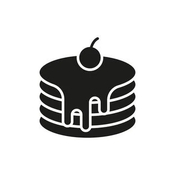 Pancake food beverage icon vector basic design simple and modern Stock Illustration