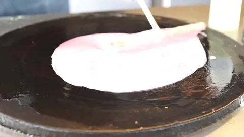Pancake frying Stock Footage 80614007
