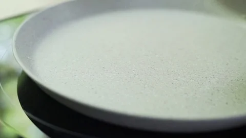Pancake in a frying pan Stock Footage 79116591