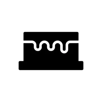 Pancake glyph flat icon  Illustrazione stock