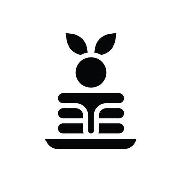 Pancake Glyph icon Stock Illustration