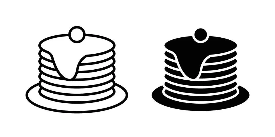 Pancake icon design. Simple Vector illustrations.. 스톡 일러스트