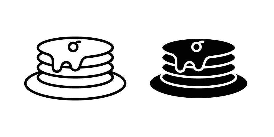 Pancake icon set, collection of vector icons 스톡 일러스트