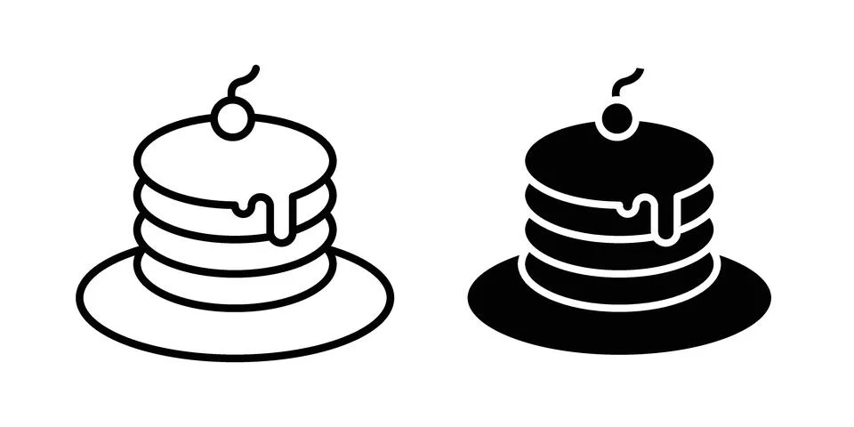 Pancake icon vector design. EPS10 스톡 일러스트