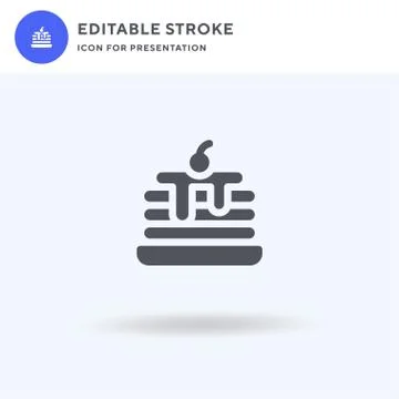 Pancake icon vector, filled flat sign, solid pictogram isolated on white, logo Stock Illustration