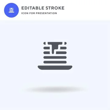 Pancake icon vector, filled flat sign, solid pictogram isolated on white, logo イラスト素材