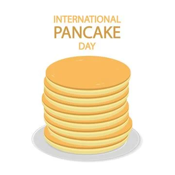 Pancake International Day stack Illustrazione stock