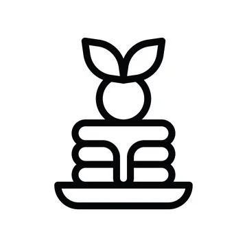 Pancake line icon Illustrazione stock