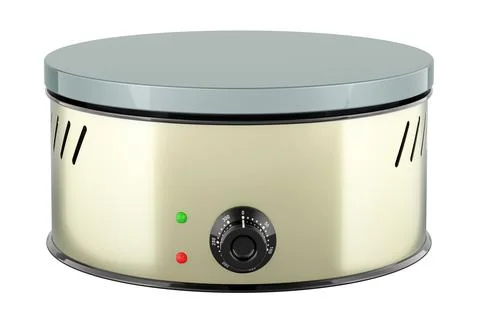 Pancake maker or crepe maker. 3D rendering Illustrazione stock