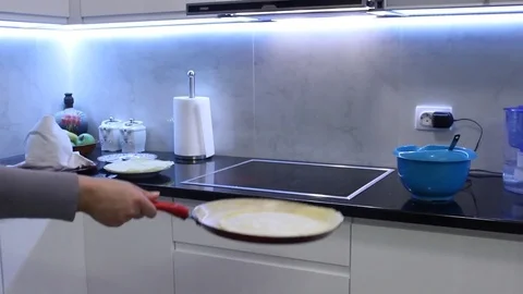 Pancake making Stock Footage 81671991