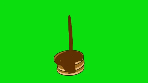 Pancake motion isolated green screen Stock Footage 325841286