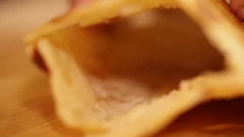 Pancake, pancake, pocket cake (6) Stock Footage 202259925