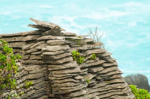 Pancake rock Foto stock