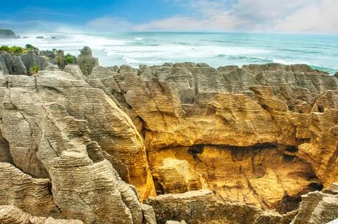 Pancake rock 스톡 사진