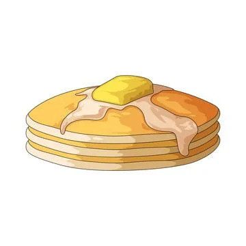 Pancake stack illustration Stock Illustration