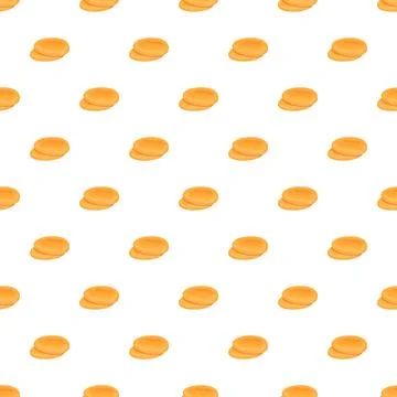 Pancake stack seamless pattern background for breakfast theme 库存插图