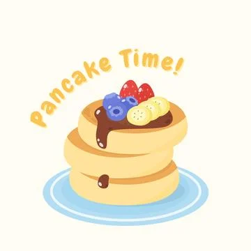 Pancake time Stock Illustration