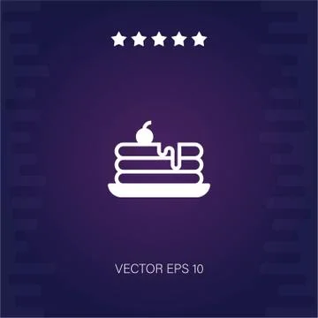Pancake vector icon Stock Illustration
