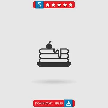 Pancake vector icon Stock Illustration