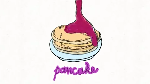 Pancakes Appearing with Jam Loop Stock Footage 331633975
