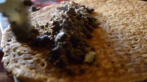 Pancakes are prepared in the kitchen Stock Footage 101665998